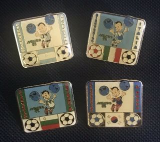 1986 Mexico World Cup Soccer Pins Complete Set 24 Rare Hard To Find Cantinflas 2