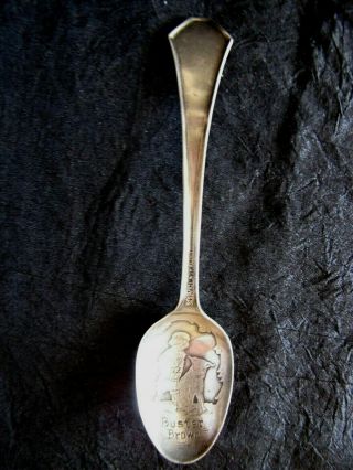 Very Rare Antique Buster Brown & Tige Sterling Silver Souvenir Spoon