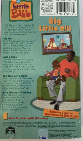 Little Bill Me and My Family/Big Little Bill - Nick Jr (VHS) Rare 4 Episodes 3