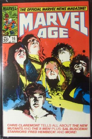 Marvel Age 16 (1984) CGC 9.  8.  Mutants preview (rare in 9.  8).  Movie coming 2