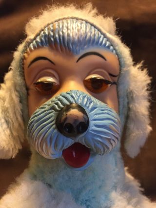Vintage Rushton Rubber Faced Doll Blue Dog Plush Rare