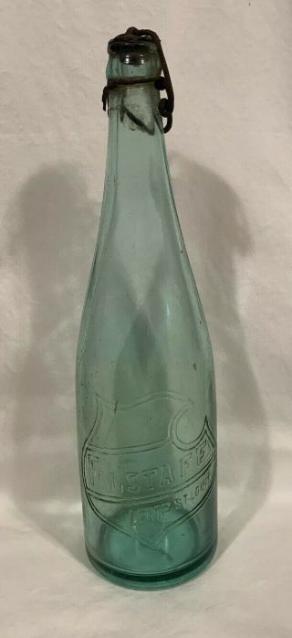 Vintage Falstaff Beer Bottle St Louis Lemp Glass Prohibition Rare W Cap Lid