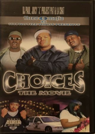Three 6 Mafia - Choices The Movie - Rare Oop 2001 Dvd