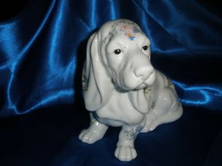 Basset Hound Dog Rare Vintage Ceramic Very Cute