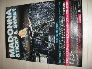 Madonna Sticky & Sweet 2010 Promo Poster Japan Rare Warner