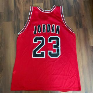 Vtg 90s Michael Jordan Chicago Bulls Champion Jersey Sz 48 Xl Rare