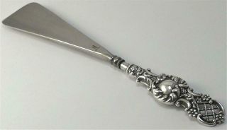Antique Hallmarked Sterling Silver Handled Shoe Horn (21.  5cm) – 1913