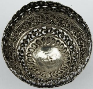 Fine Antique Islamic Turkish Ottoman Empire Solid Silver Zarf c1880; 3