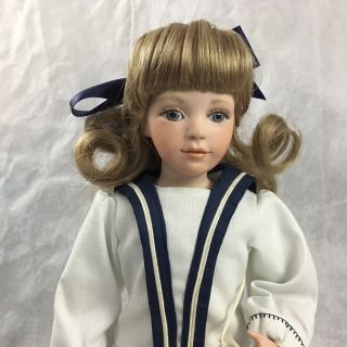 Vintage 1987 Signed Phyllis Wright Bisque Porcelain Doll “anne” House Of Wright