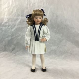 Vintage 1987 Signed Phyllis Wright Bisque Porcelain Doll “ANNE” House Of Wright 2