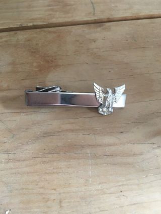 Bsa Tie Clip Clasp - Vintage Boy Scouts Of America,  Sterling Silver Eagle,  Scout