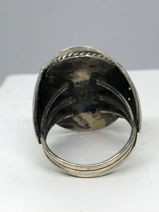 Vintage Rare Zuni Large Sterling Multi Stone Inlay Ring Sz 14 3