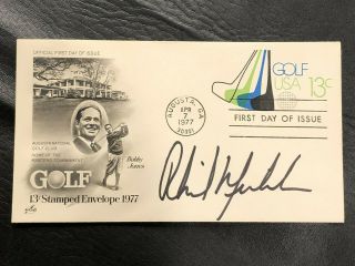 Phil Mickelson Auto Signed Rare Augusta National Masters Fdc Jsa