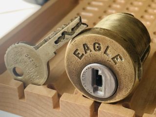 Eagle Supr - Security Vintage High Security Mortise Lock w/ Key Locksport Rare ABC 2