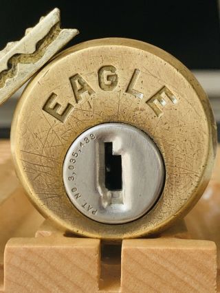 Eagle Supr - Security Vintage High Security Mortise Lock w/ Key Locksport Rare ABC 3