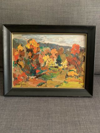 Nate Dunn Rare Landscape Painting 12 Inches Wide By 9 Inches Tall