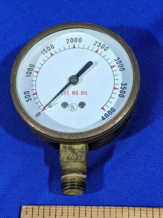Usg Us Pressure Gauge Only 22660 - 1 Vtg Brass Antique Steampunk