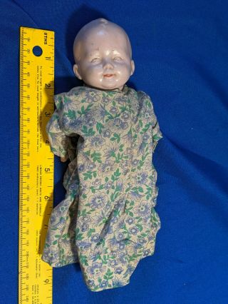 Antique Early Marked Germany Porcelain Jointed Baby Doll 8.  5 " Toy Vtg Rare