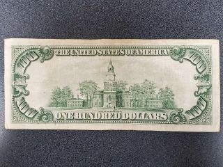 1934 FEDERAL RESERVE NOTE $100 DOLLAR BILL DALLAS (K) SERIES Rare and Good 2