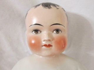 Antique Rare 15 " Frozen Charlie China Doll Rare Brown Eyes