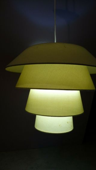 Rare Vintage Mid - Century Four Layer Lamp Pendant Shade Modern Eames Era