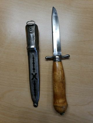 Antique Rare Swedish C.  W.  Dahlgren Eskilstuna Hunting Knife W/ Scabbard