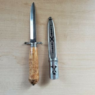 Antique RARE Swedish C.  W.  DAHLGREN Eskilstuna Hunting Knife w/ Scabbard 2