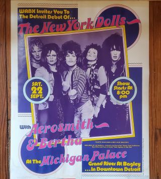 York Dolls Rare Gig Poster Punk Glam Johnny Thunders Aerosmith Ramones Cbgb