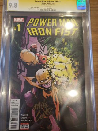 Power Man And Iron Fist 1 Signed Mike Colter Cgc 9.  8 Nm Rare