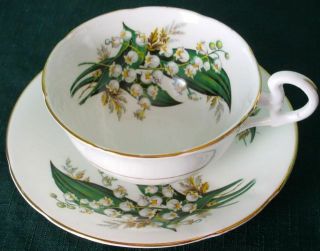 Consort Fancy Lily Of The Valley Fine Bone China Cup & Saucer Vintage England
