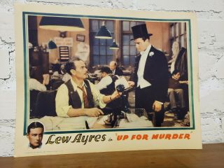 1932 Lew Ayres Up For Murder Rare Pictures Lobby Card 11x14 L - 1