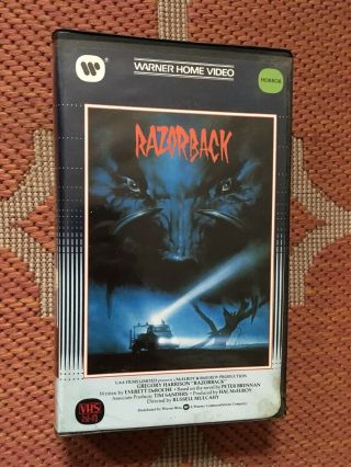Razorback Rare Oop 1985 Warner Bros.  Vhs Clamshell Horror Pig Hog Gore Htf