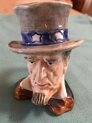Antique Royal Winton Uncle Sam Grimwades Made In England 2 7/8” Tall Toby Jug