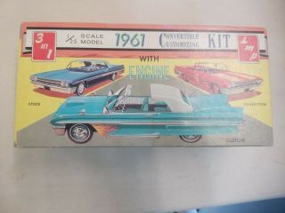 Vintage Amt 1961 Chevy Convertible Customizing 3 In 1 Model Kit 1/25 149