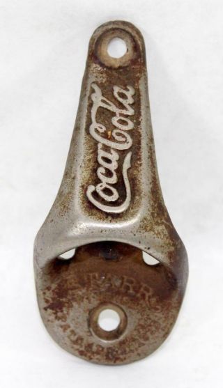 Rare Antique Coca Cola Bottle Opener Starr Brown Mfg Wall Mount Patd Apr 21,  1925