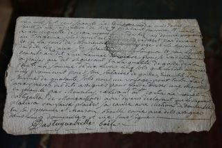 1766 manuscript royal notary official document with freemason signature STAMP 2