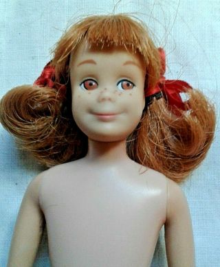 Vintage 1963 Skooter Doll,  Titian Red Hair,  Straight Legs,  Barbie Mattel 1040