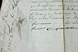 1815 freemason signed manuscript official document 2 signatures stamp 2