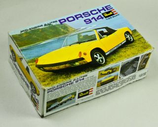 Vintage Revell Plastic Model Kit 1:25 Scale Porsche 914 Kit S - 3104