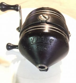 Vintage Zebco 606 Spincasting Fishing Reel W/ Metal Foot Made In Usa