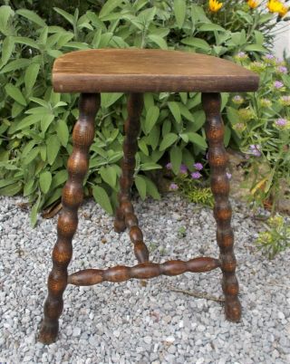 Wooden Stool,  Vintage French,  Solid Wood Bedside Table,  Lamp Table,  Plant Stand