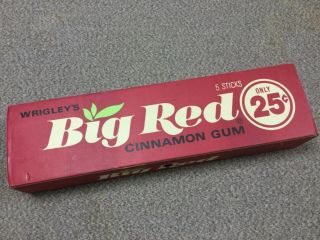 Sweet Large Vintage Big Red Wrigleys Gum Box Store Display Rare 3ft