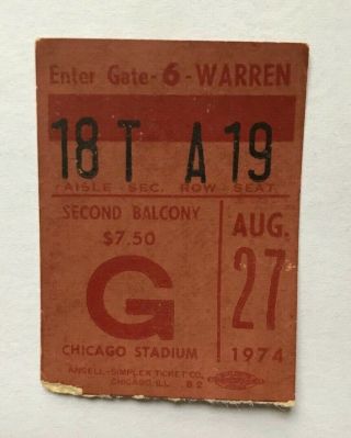 Very Rare Crosby,  Stills,  Nash And Young Concert Ticket Stub 1974 Chicago Csny