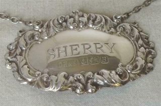 A Stunning Vintage Solid Sterling Silver Sherry Decanter Label Birmingham 1976.