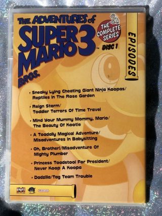 Adventures Of Mario Bros 3 - The Complete Series (DVD 3 - Disc Set) RARE oop 3