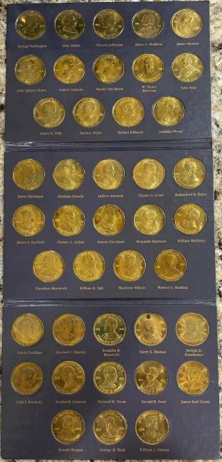 Rare A Coin History Of The Us Presidents 41 Coin Complete In Book Readers Digest