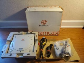Boxed Sega Dreamcast White Console Hkt - 3010 Japan Rare