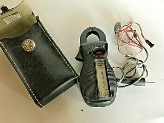 Vintage Amprobe " Ultra " Ac Volt Ammeter Ohmmeter With Case & Probes
