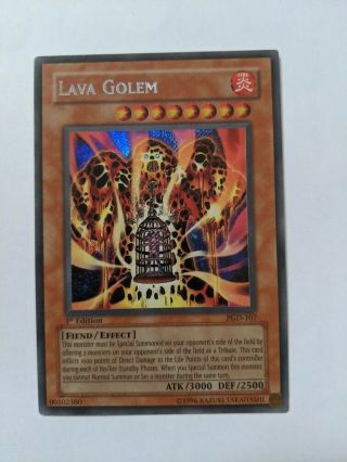 Lava Golem Pgd - 107 1st Edition Secret Rare Yugioh Yu - Gi - Oh Psa 10?