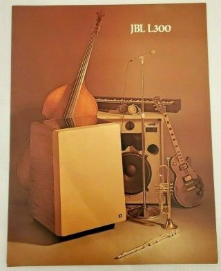 Rare Vintage Jbl L300 Speaker Dealer Brochure